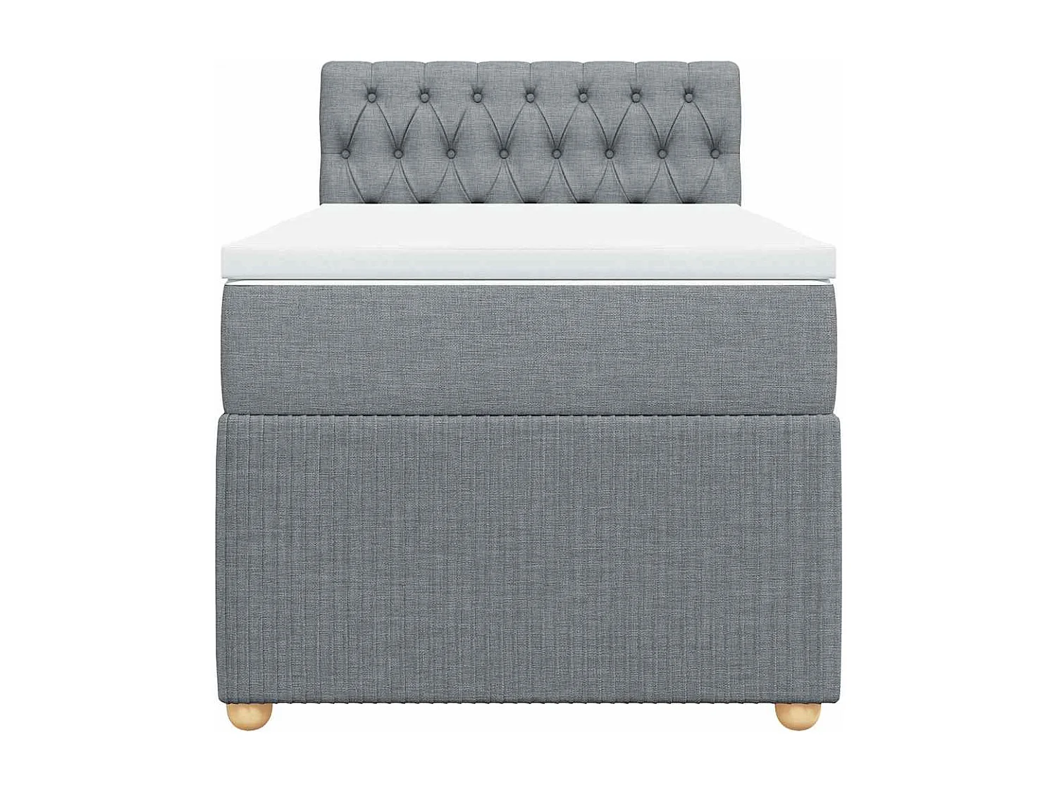 Cama de solteiro-Cama de adulto-Cama com molas/colchão 90x200cm tecido cinza-claro SHL807040