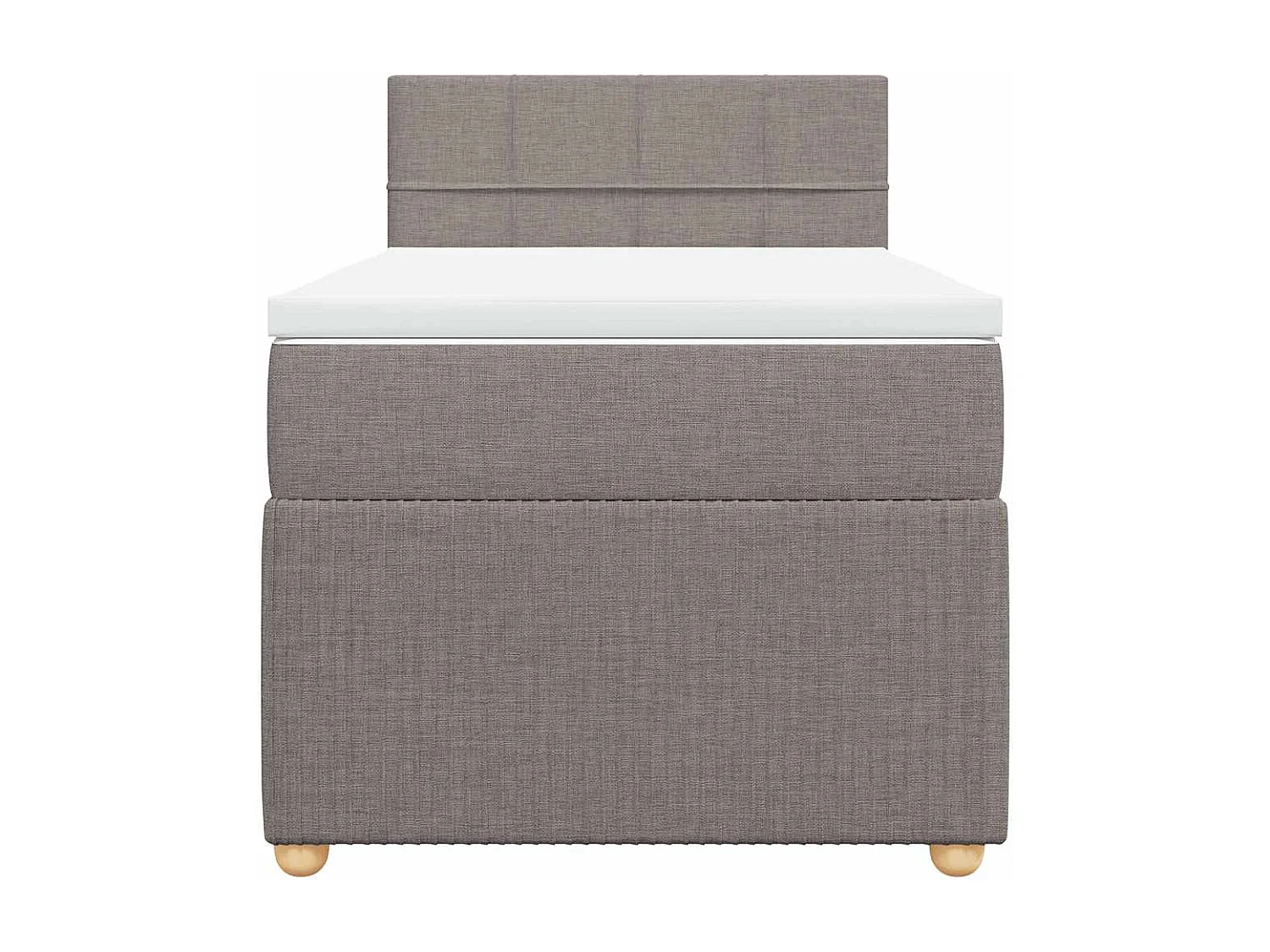 Einzelbett | Bettgestell | Boxspringbett mit Matratze Taupe 90x190 cm Stoff SHL985705