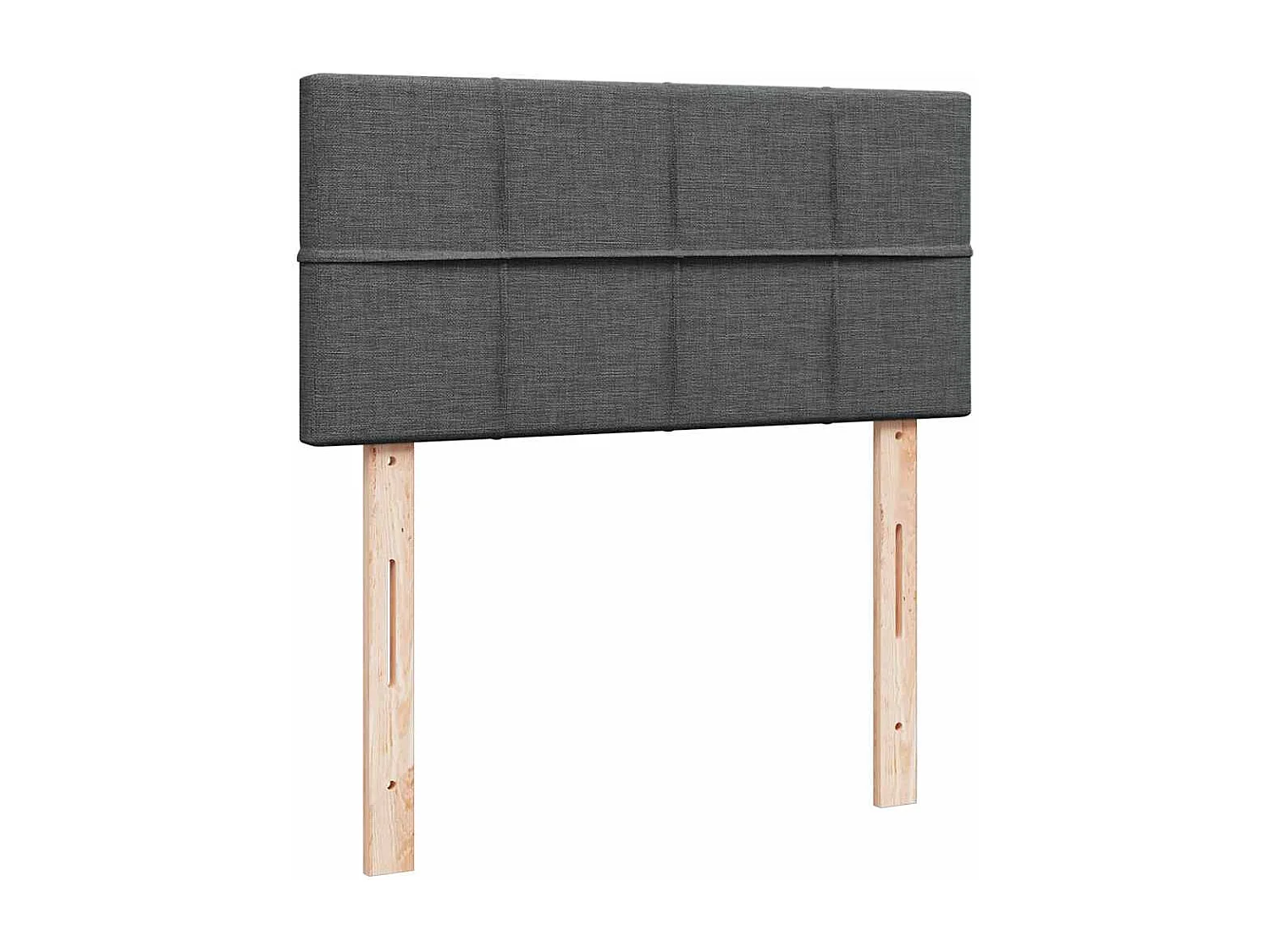 Einzelbett | Bettgestell | Boxspringbett mit Matratze Dunkelgrau 90x200 cm Stoff SHL531402