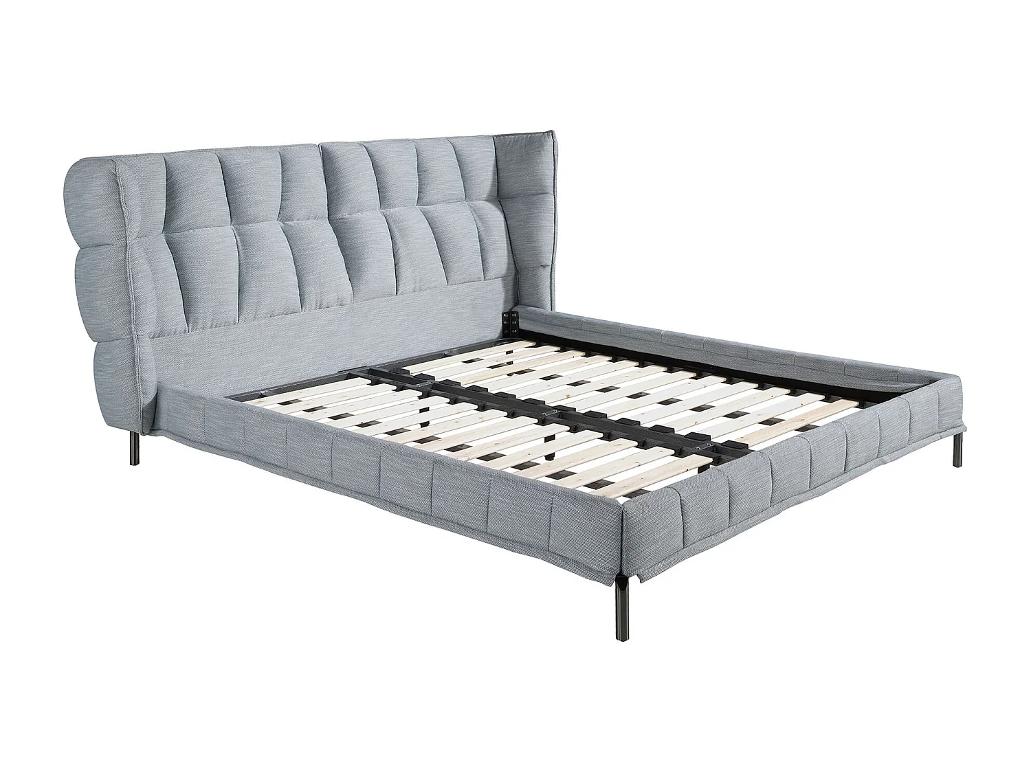 Lit en tissu gris-bleu clair 7211 ANGEL CERDA