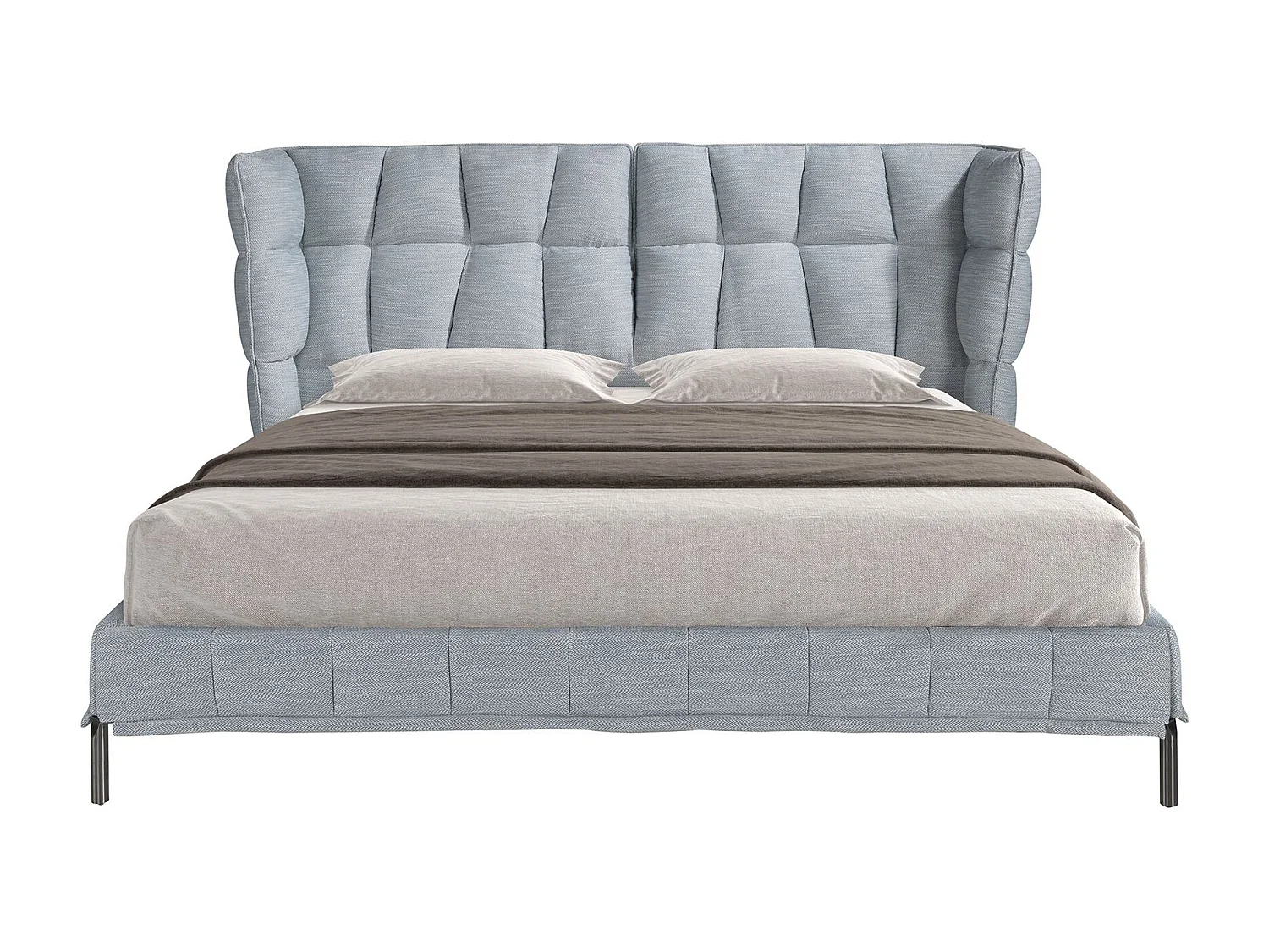 Lit en tissu gris-bleu clair 7211 ANGEL CERDA