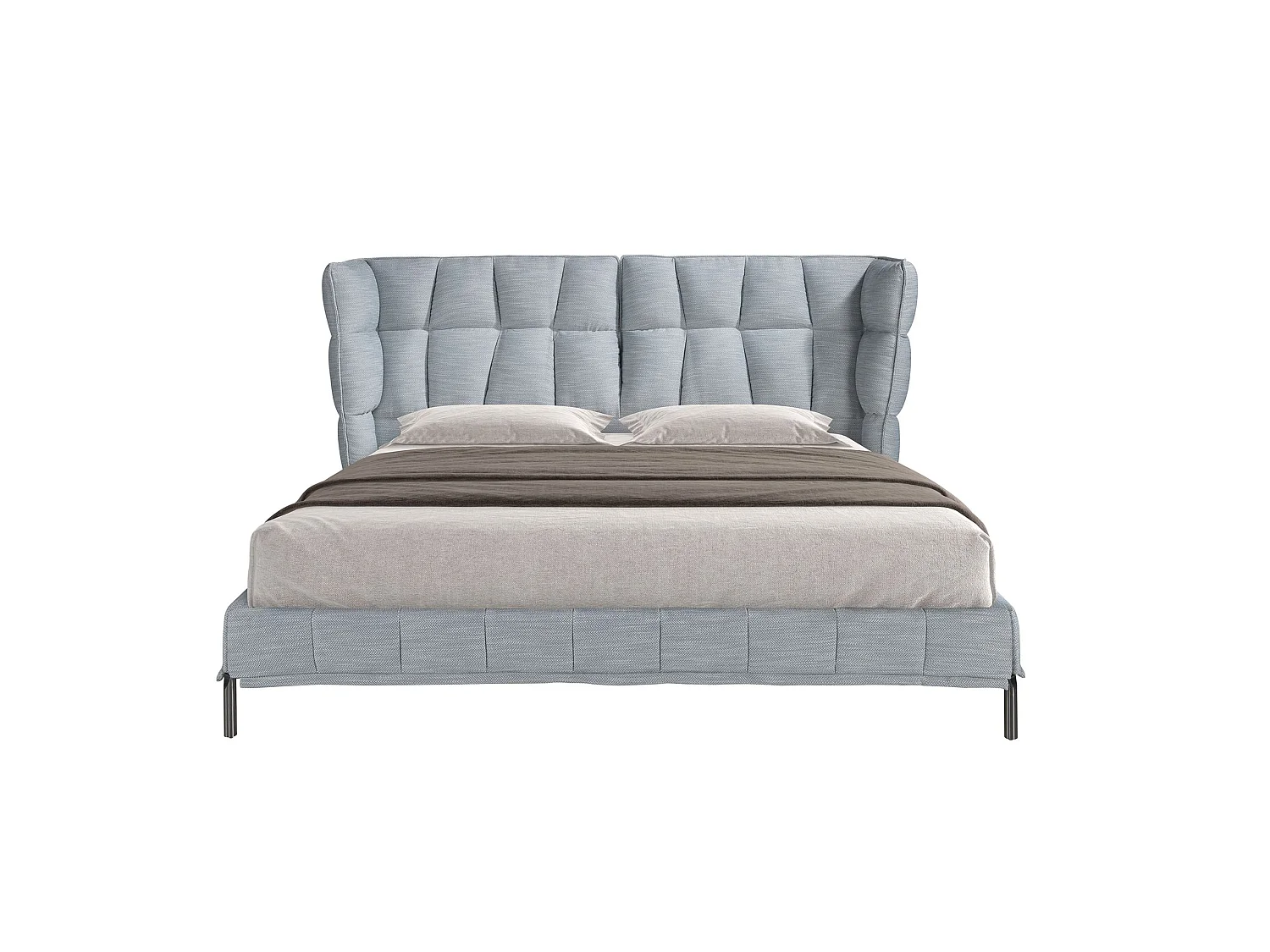 Letto in tessuto grigio-bluastro chiaro 7211 ANGEL CERDA