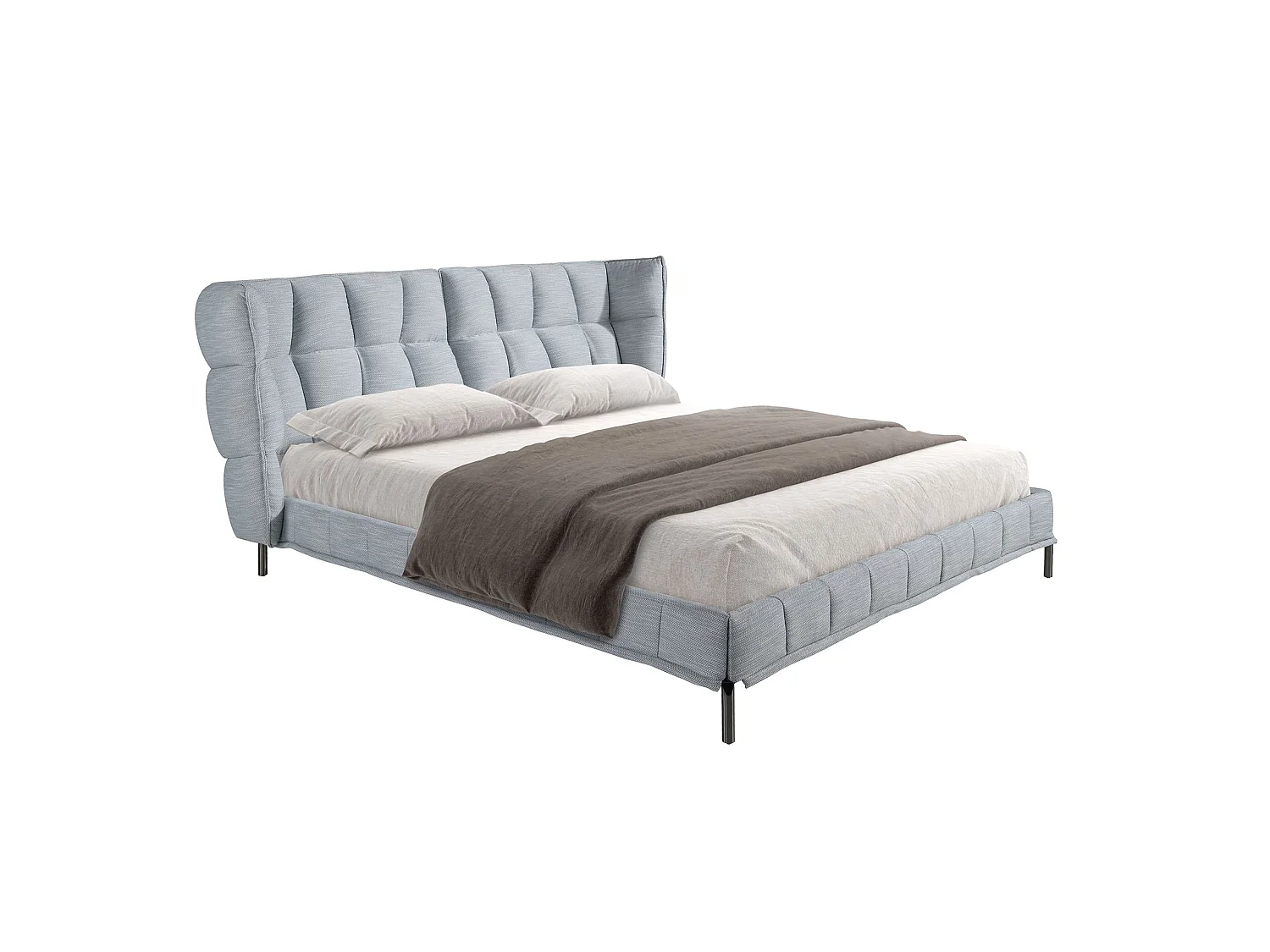 Letto in tessuto grigio-bluastro chiaro 7211 ANGEL CERDA