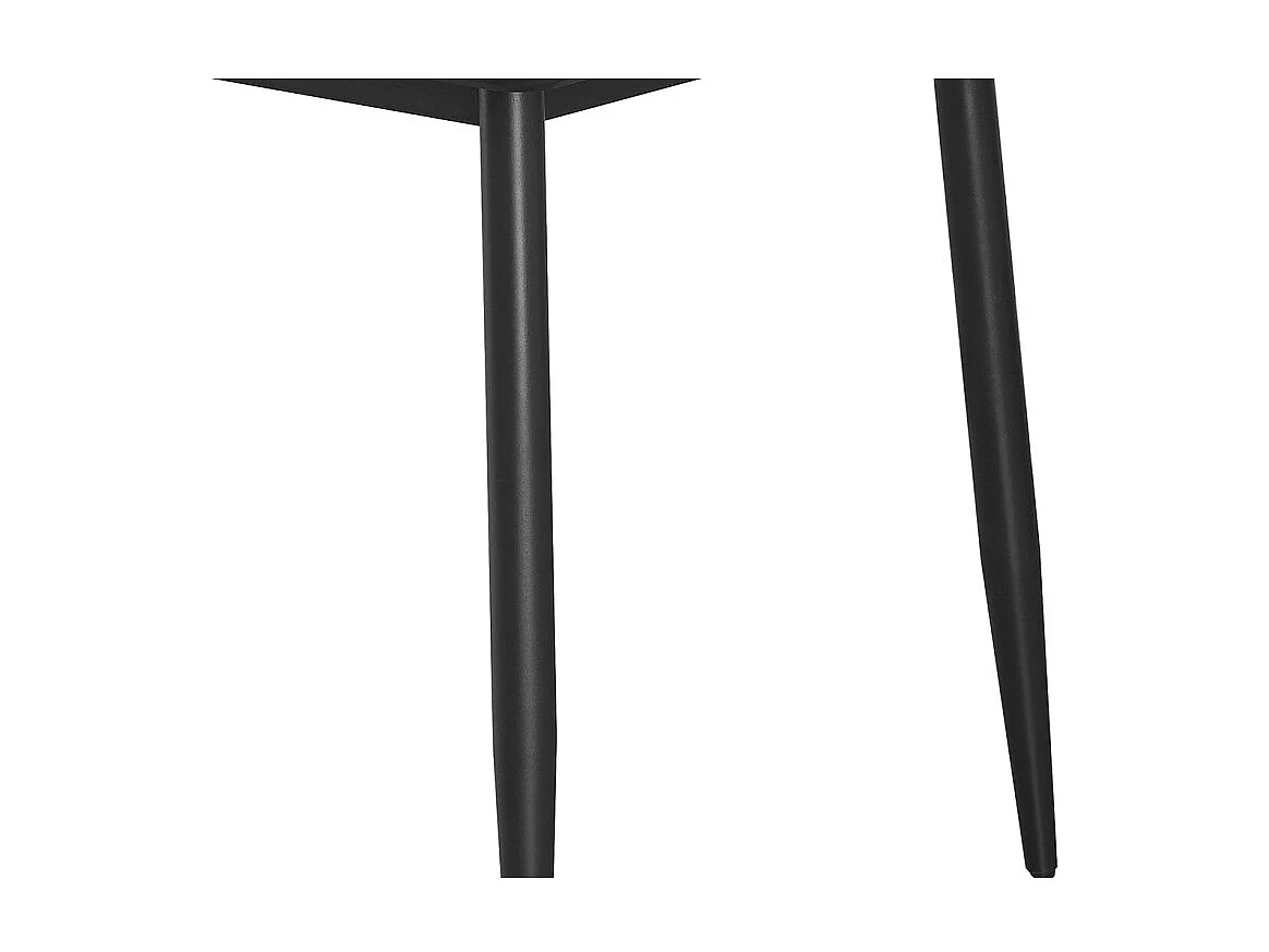 Table à manger GRANVIA – 140x80 cm effet ardoise et pieds métal