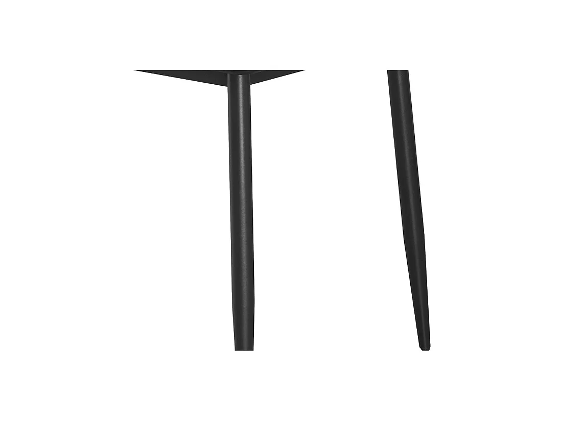 Eettafel GRANVIA – 140x80 cm leisteen effect en metalen poten