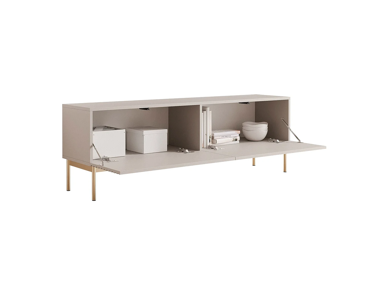 Mobile TV – 2 ante con LED – grigio cashmere – 139 cm – LINEARIS