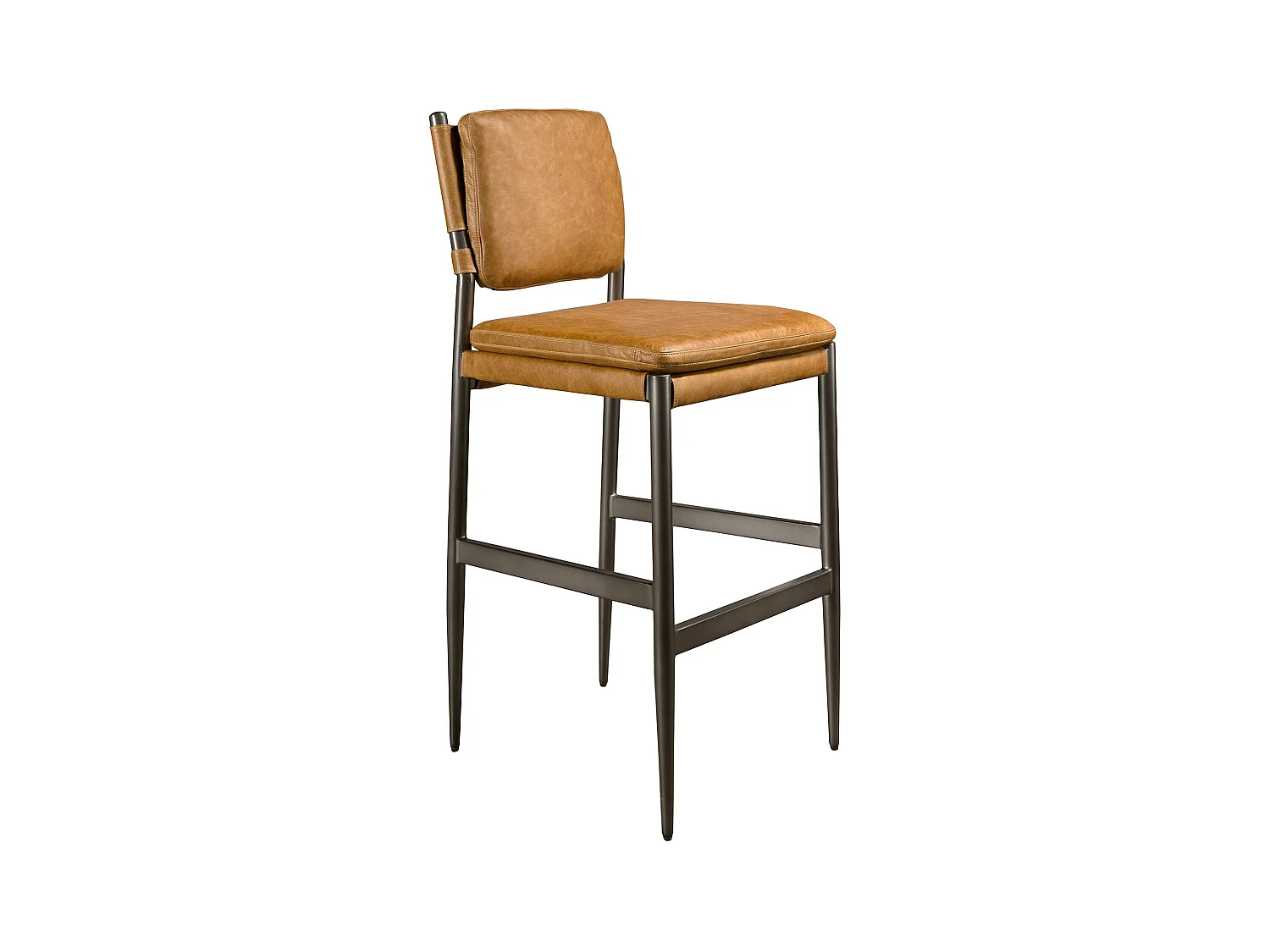 Tabouret en cuir marron 4167 ANGEL CERDA
