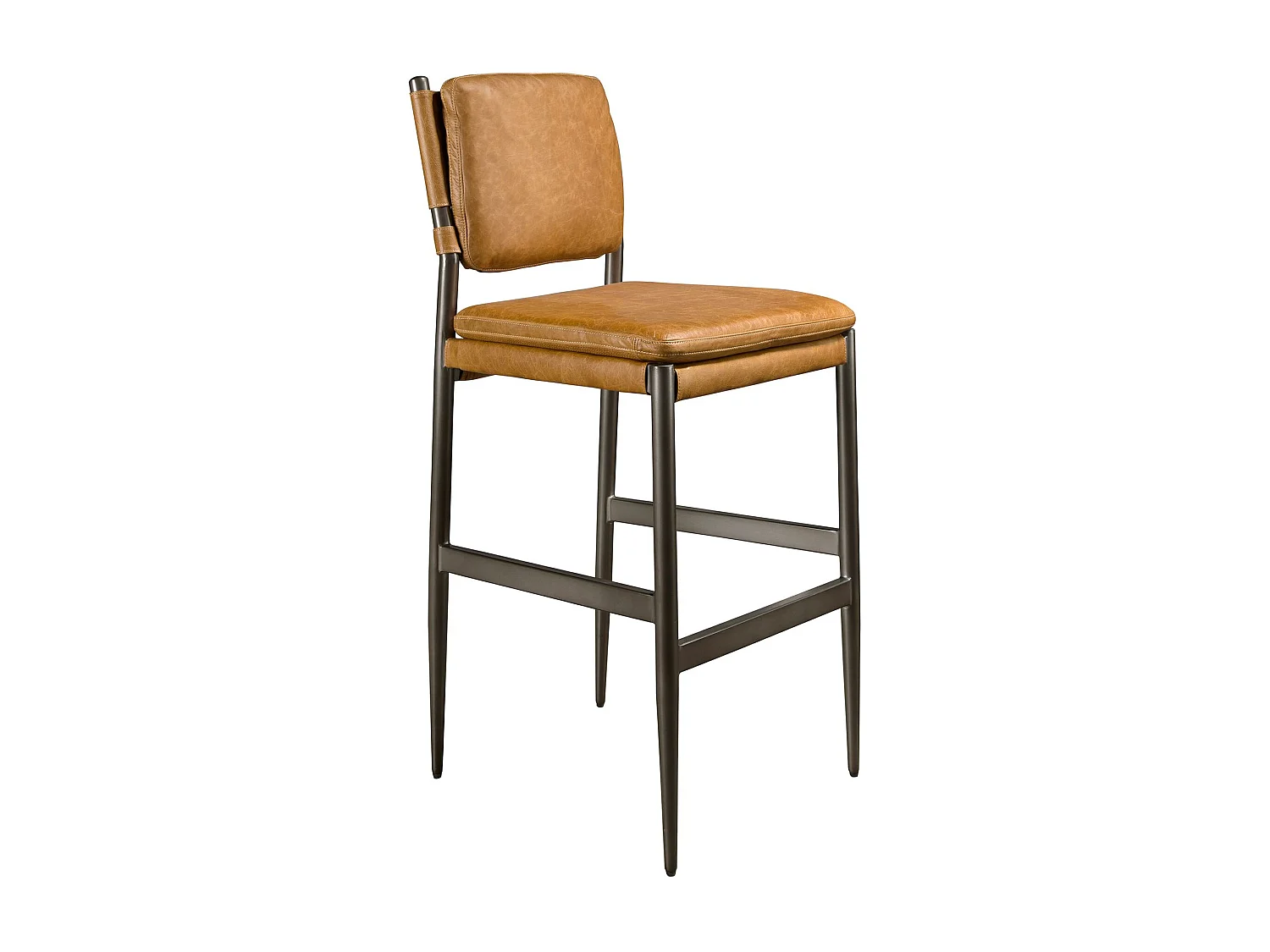 Tabouret en cuir marron 4167 ANGEL CERDA