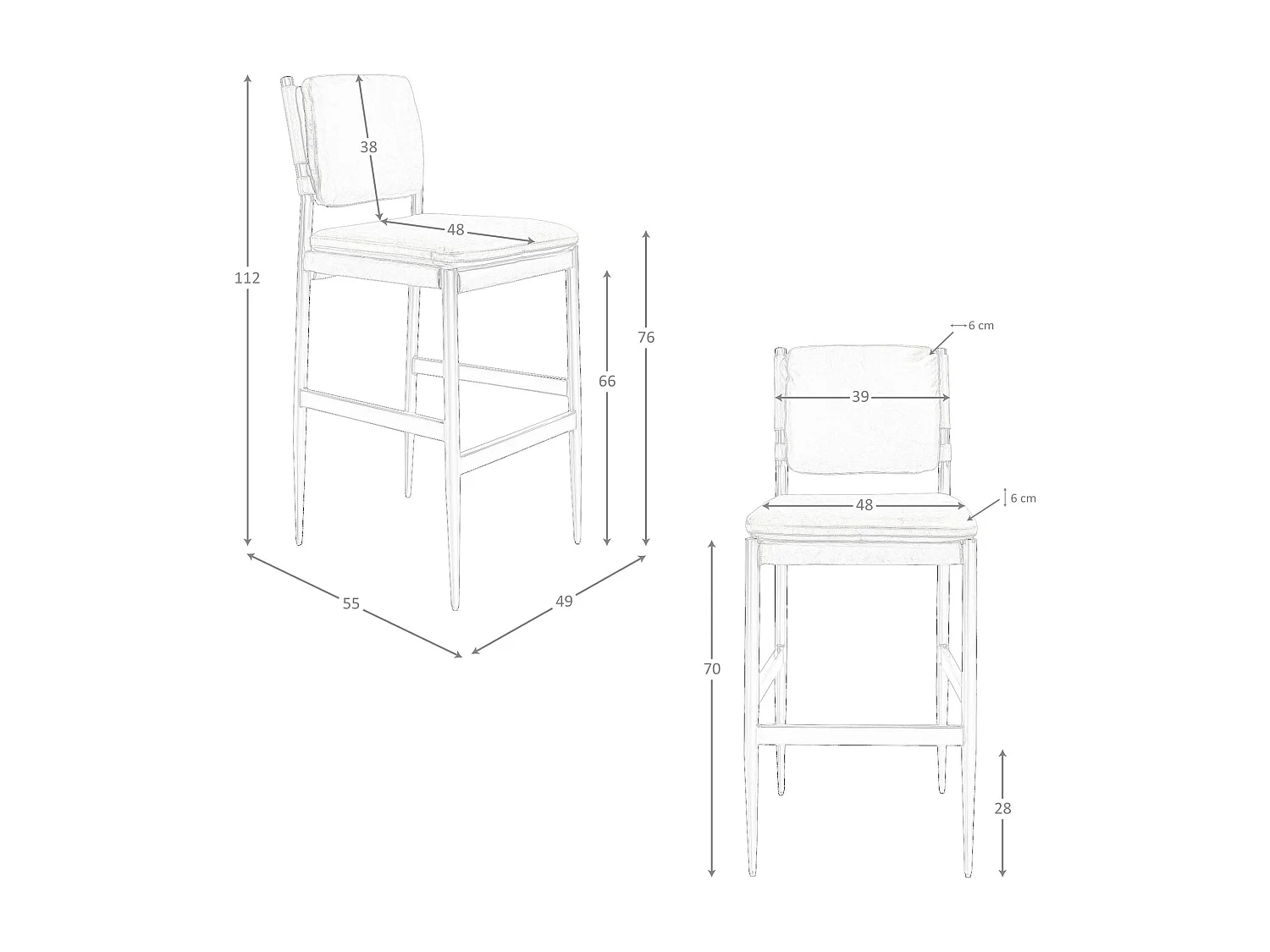 Tabouret en cuir marron 4167 ANGEL CERDA