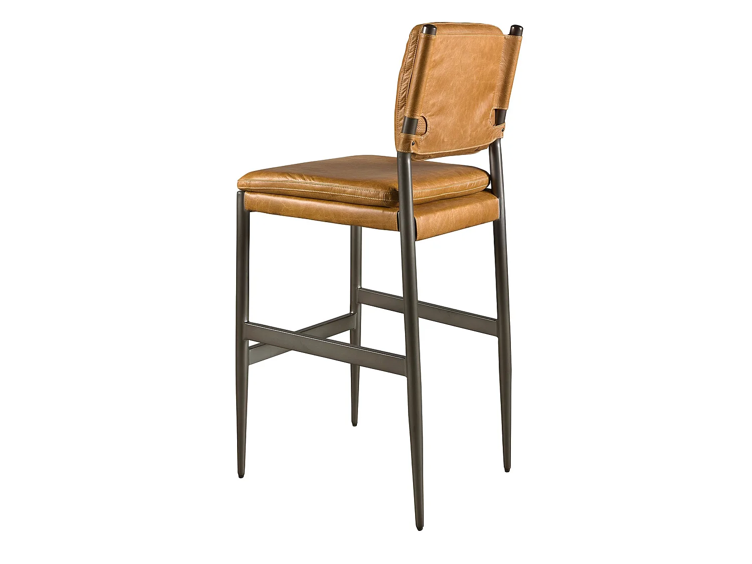 Tabouret en cuir marron 4167 ANGEL CERDA