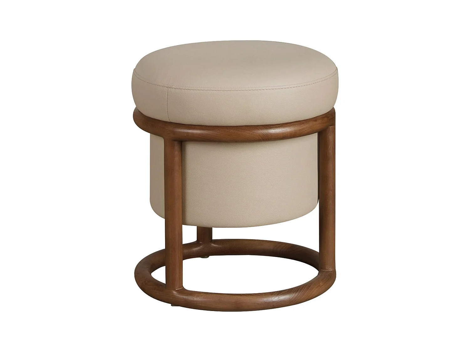 Pouf in similpelle visone