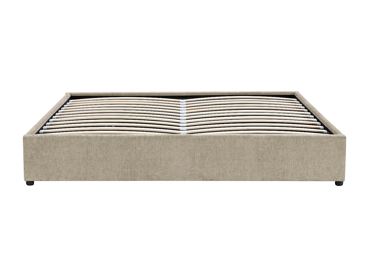 Sommier coffre 140 x 190 cm en tissu chenille - Beige -  FIRMEO de YSMÉE