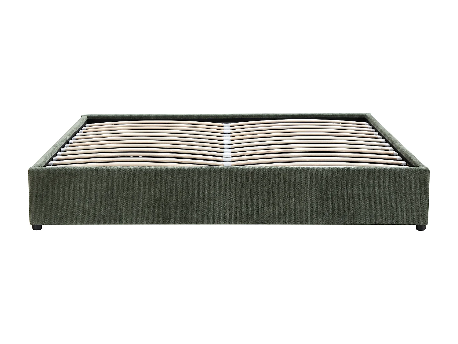 Sommier coffre 140 x 190 cm en tissu texturé - Vert -  FIRMEO de YSMÉE