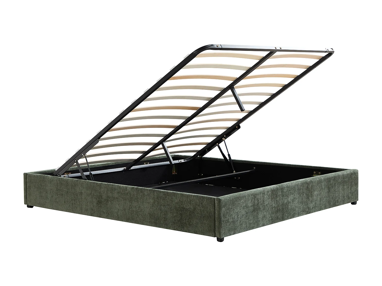 Sommier coffre 160 x 200 cm en tissu texturé - Vert -  FIRMEO de YSMÉE