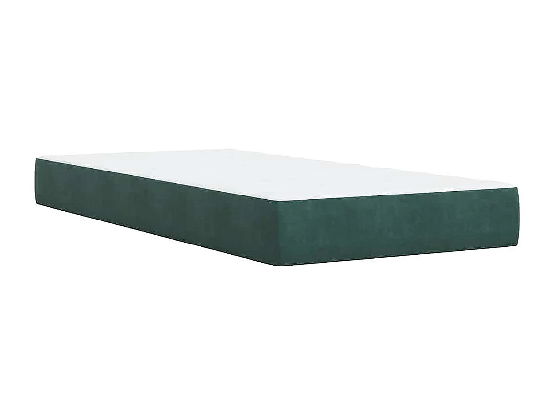 Einzelbett | Bettgestell | Boxspringbett mit Matratze Dunkelgrün 90x190 cm Samt SHL342462