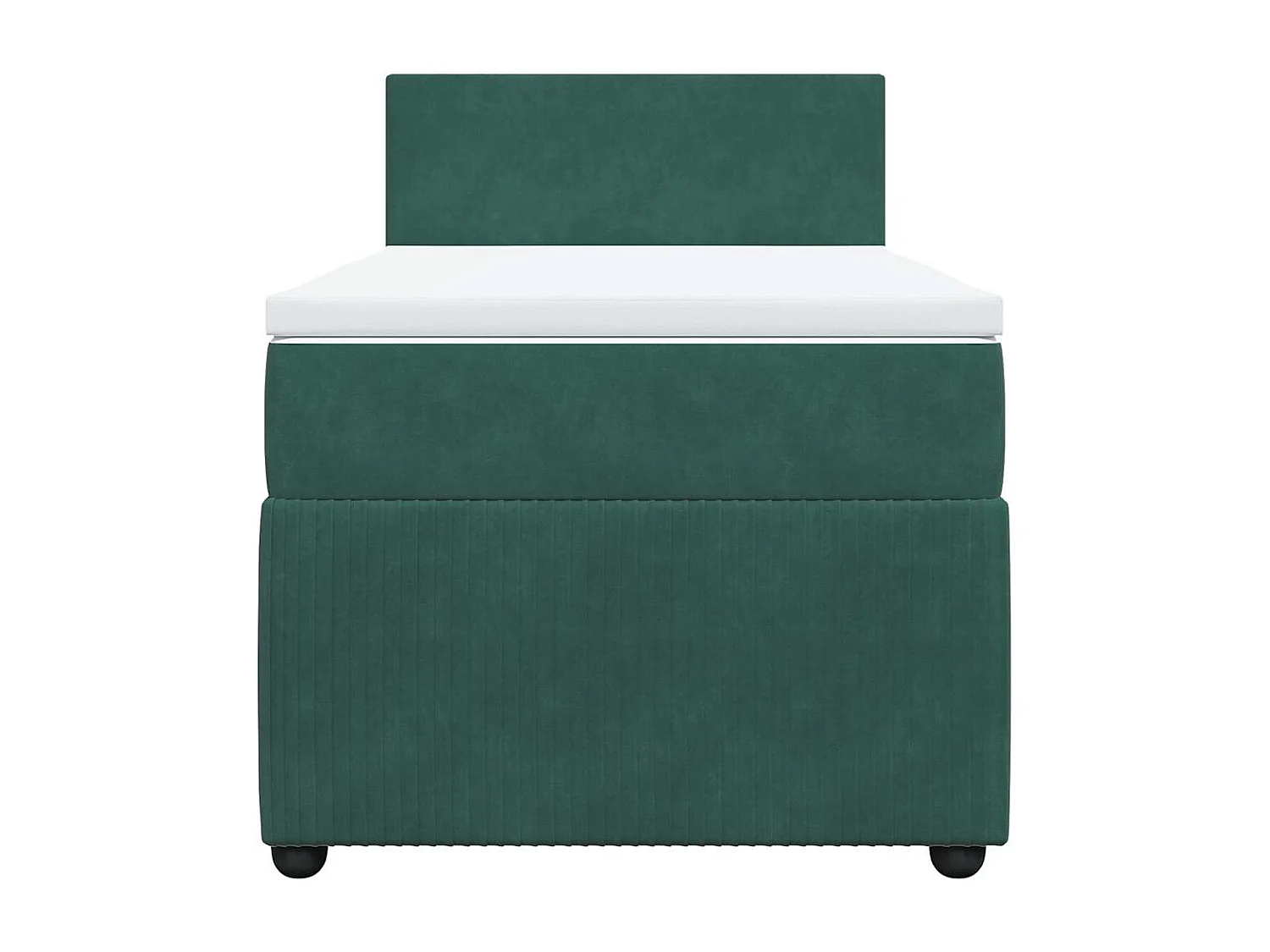 Cama de solteiro | Cama de adulto | Cama com molas/colchão 80x200cm veludo verde-escuro SHL763440