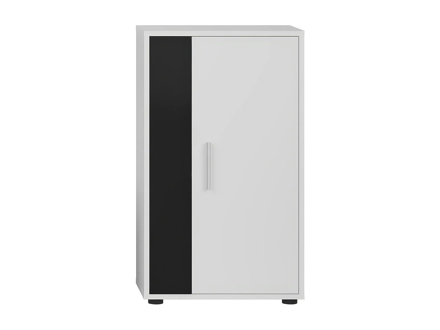 Meubles TV contemporains Kolm noir et blanc à 3 portes