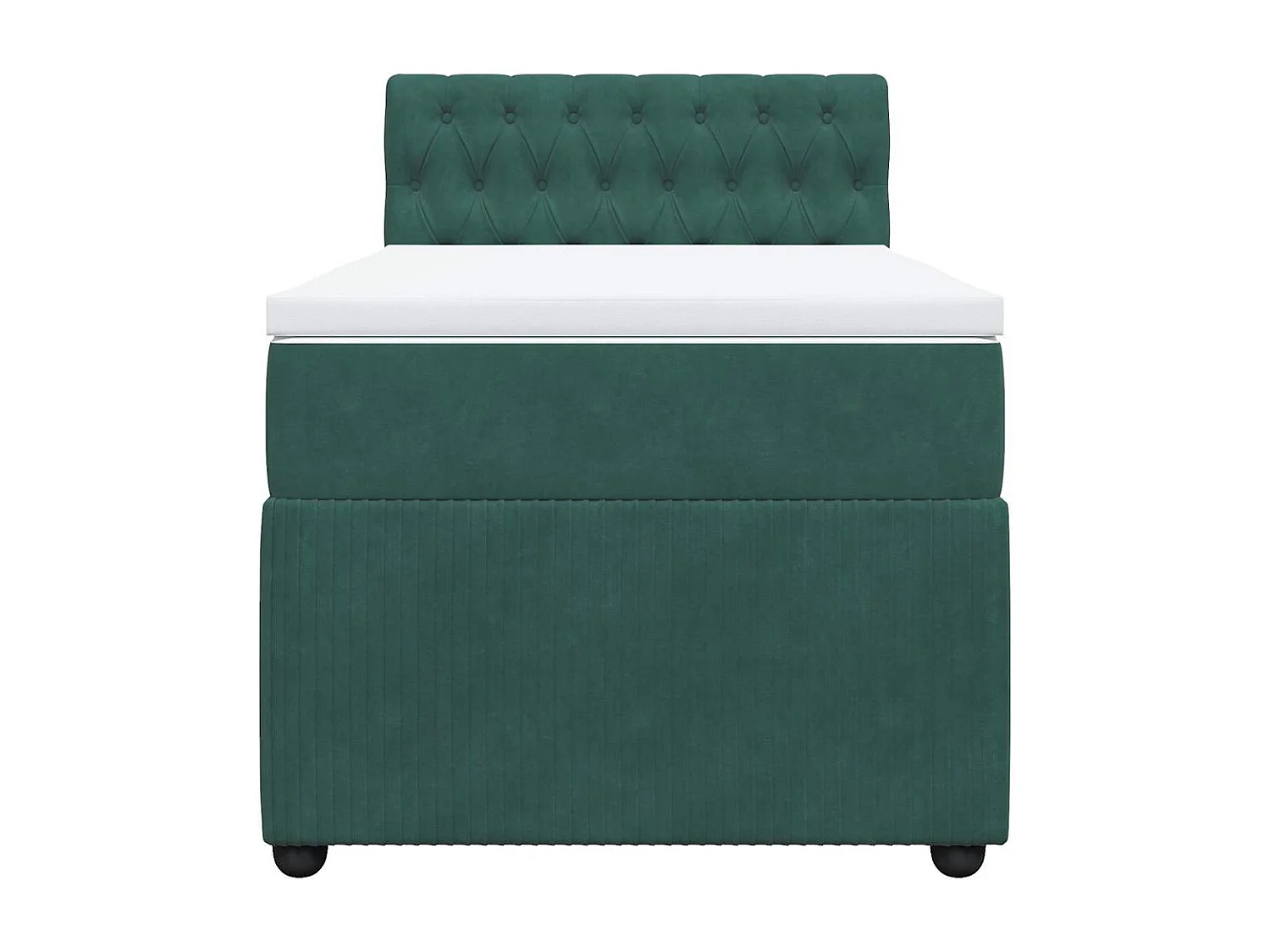 Cama de solteiro | Cama de adulto | Cama com molas/colchão 80x200cm veludo verde-escuro SHL767341