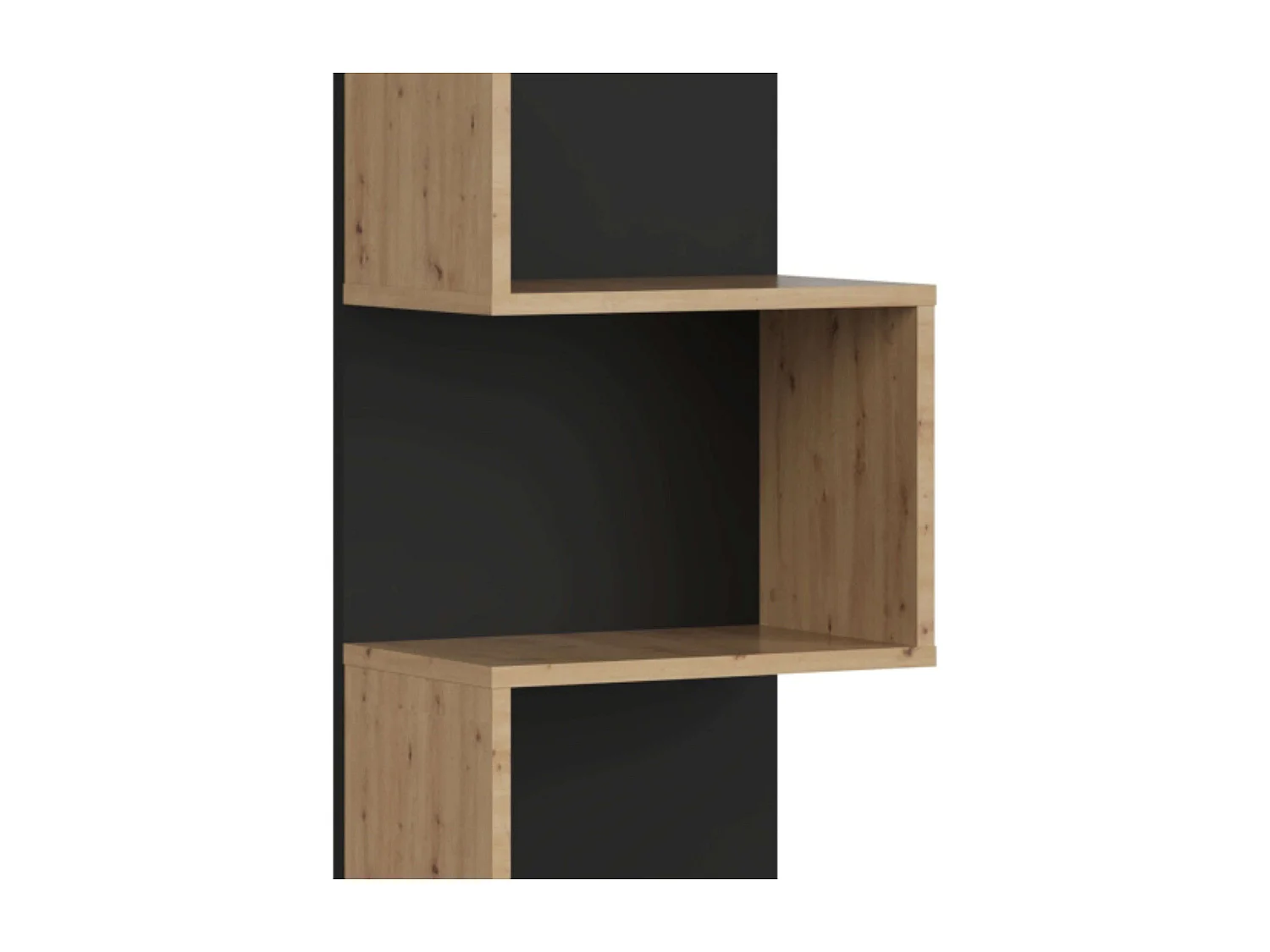 Meuble TV Snake Style Industriel Chêne Artisan/Noir 4 Étagères 160x130x29 cm