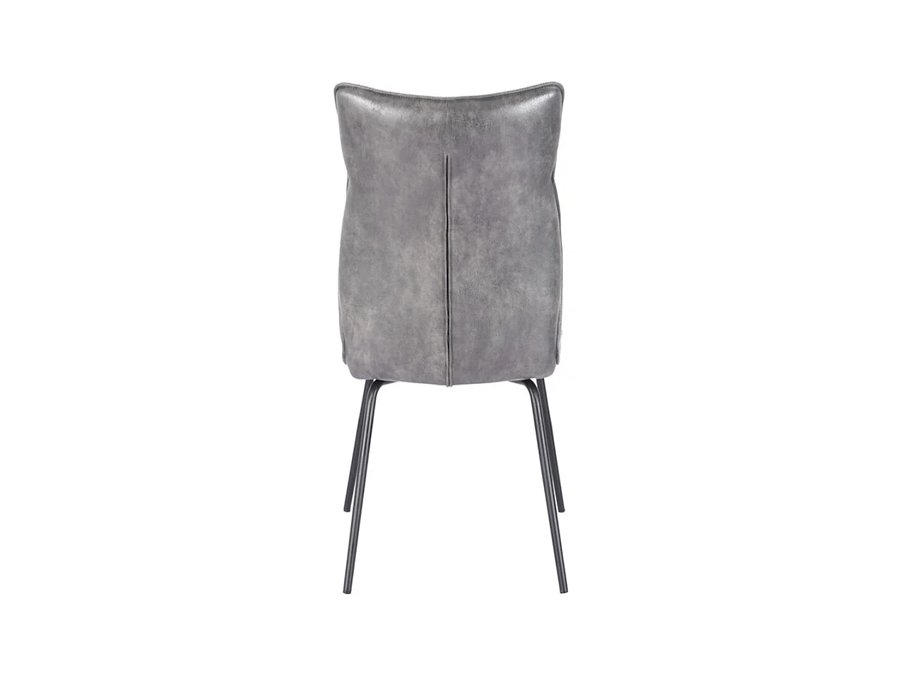 Pack de 2 sillas de 95x65x45 cm con respaldo trasero en símil napa en color gris Roma