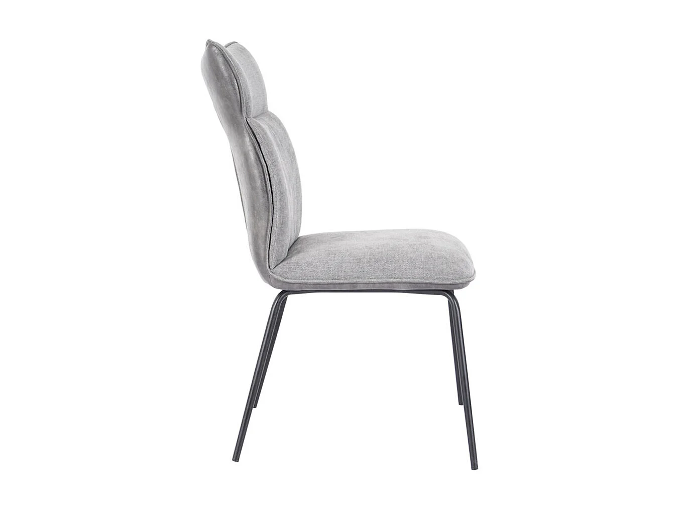 Pack de 2 sillas de 95x65x45 cm con respaldo trasero en símil napa en color gris Roma