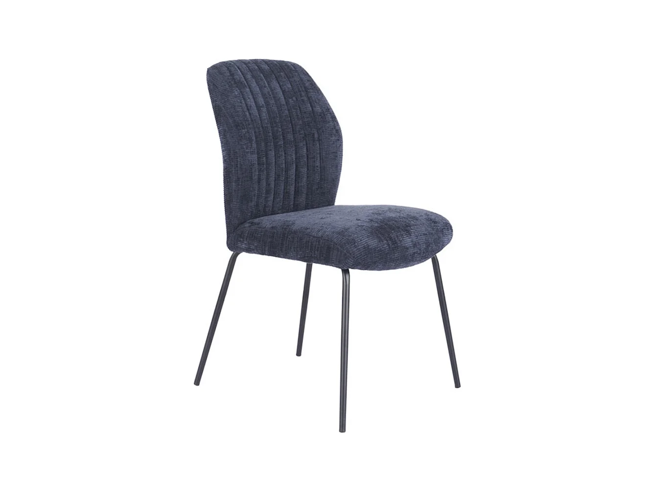 Pack de 2 sillas de 89x61x47 cm tapizadas en tela suave azul y patas negras Nalon