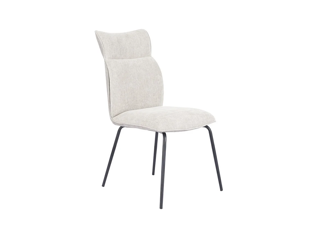 Pack de 2 sillas de 95x65x45 cm con respaldo trasero en símil napa en color beige Roma