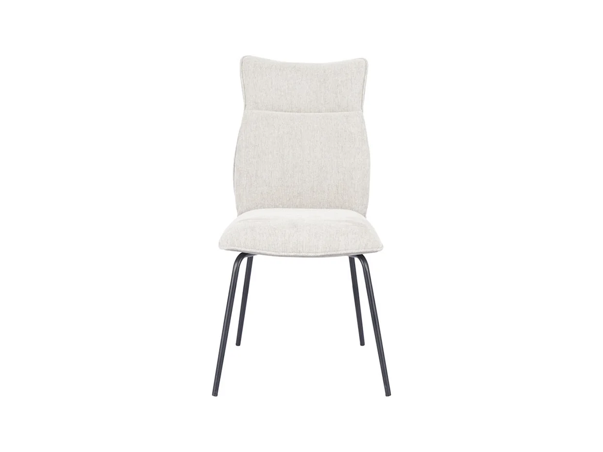 Pack de 2 sillas de 95x65x45 cm con respaldo trasero en símil napa en color beige Roma