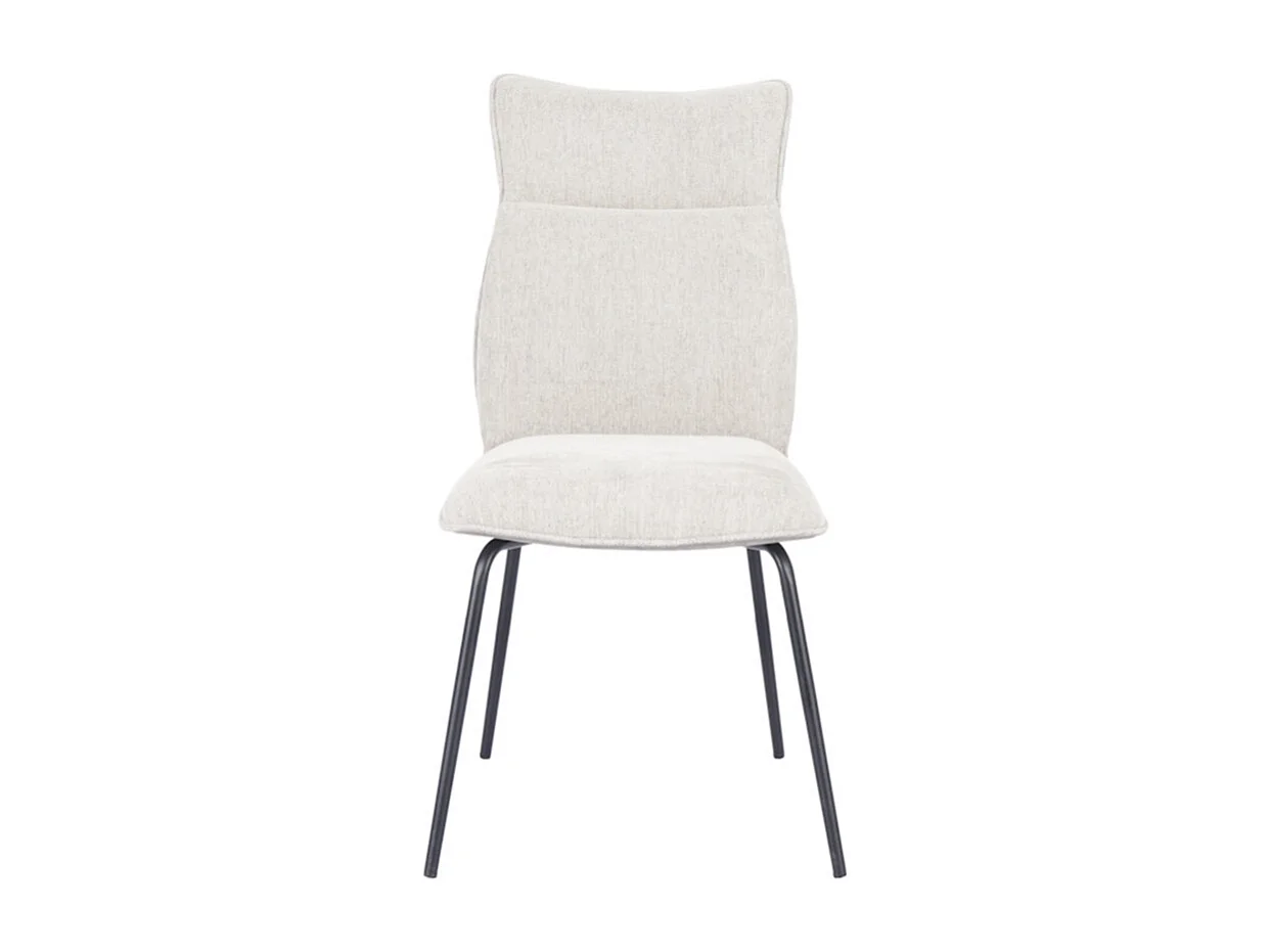 Pack de 2 sillas de 95x65x45 cm con respaldo trasero en símil napa en color beige Roma