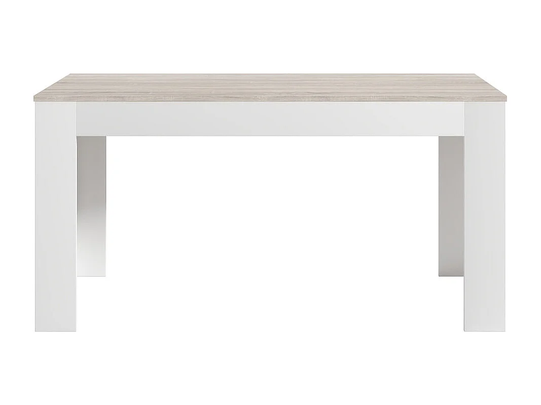 Mesa de comedor de 75x80x140 cm en aglomerado con patas en forma de L color cemento Uki