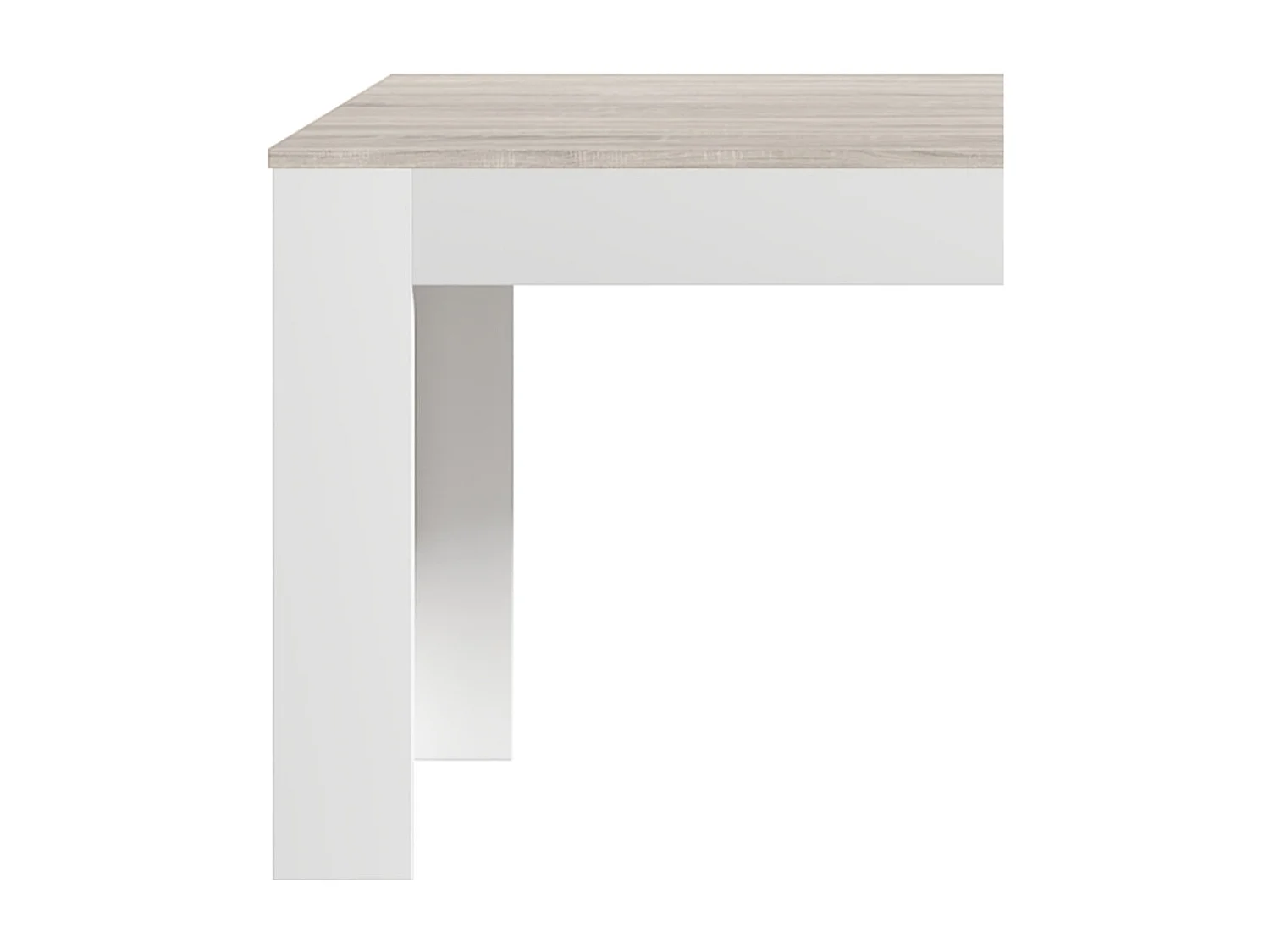 Mesa de comedor de 75x80x140 cm en aglomerado con patas en forma de L color cemento Uki