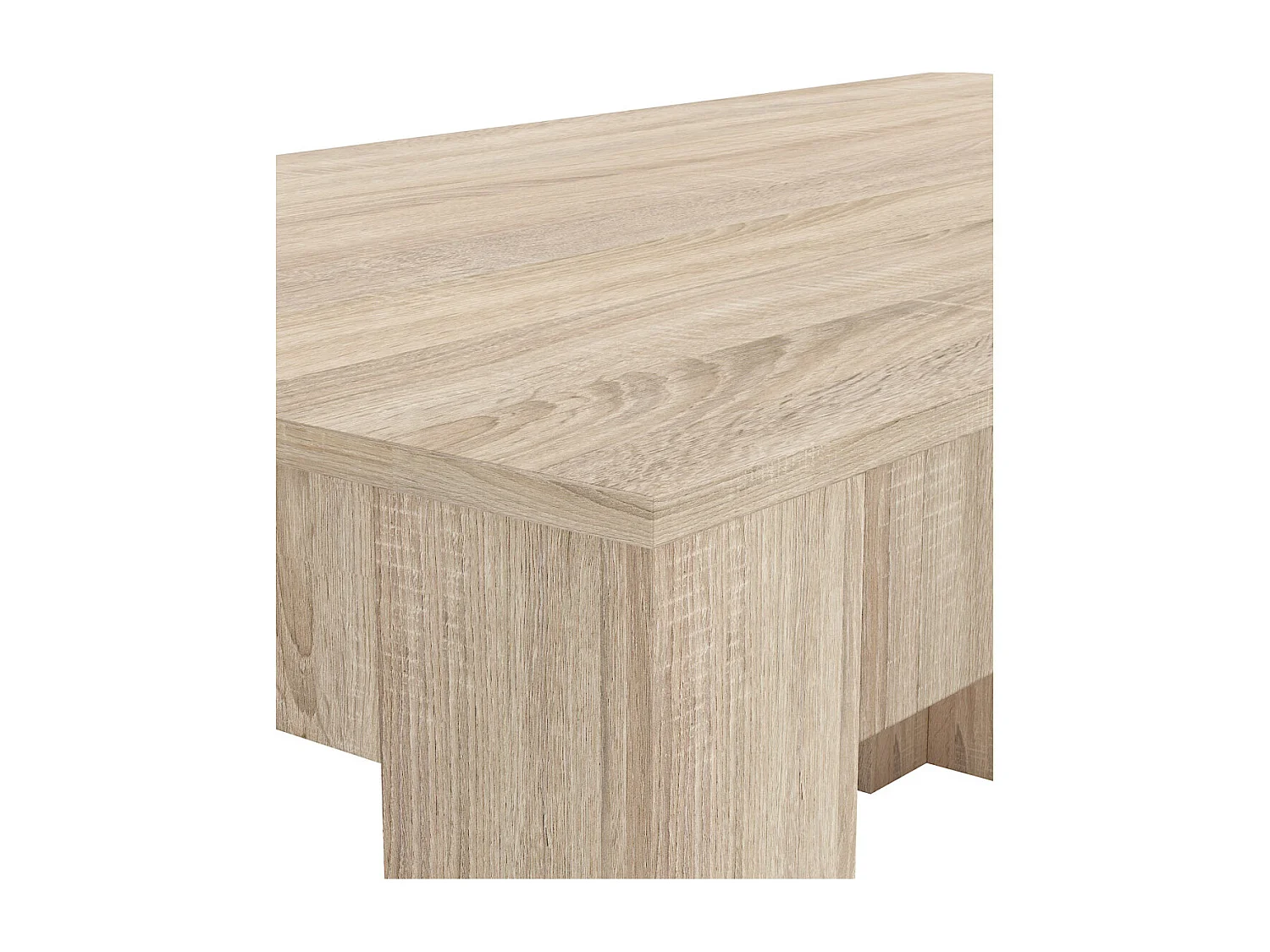 Mesa de comedor de 75x80x140 cm en aglomerado con patas en forma de L color cambrian Uki