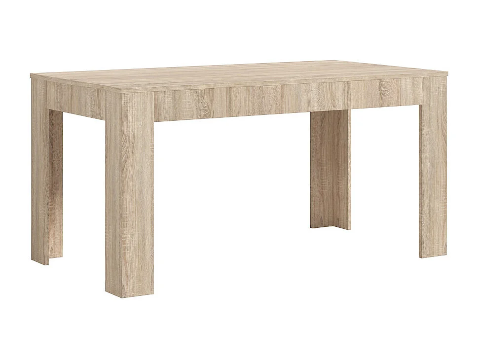 Mesa de comedor de 75x80x140 cm en aglomerado con patas en forma de L color cambrian Uki