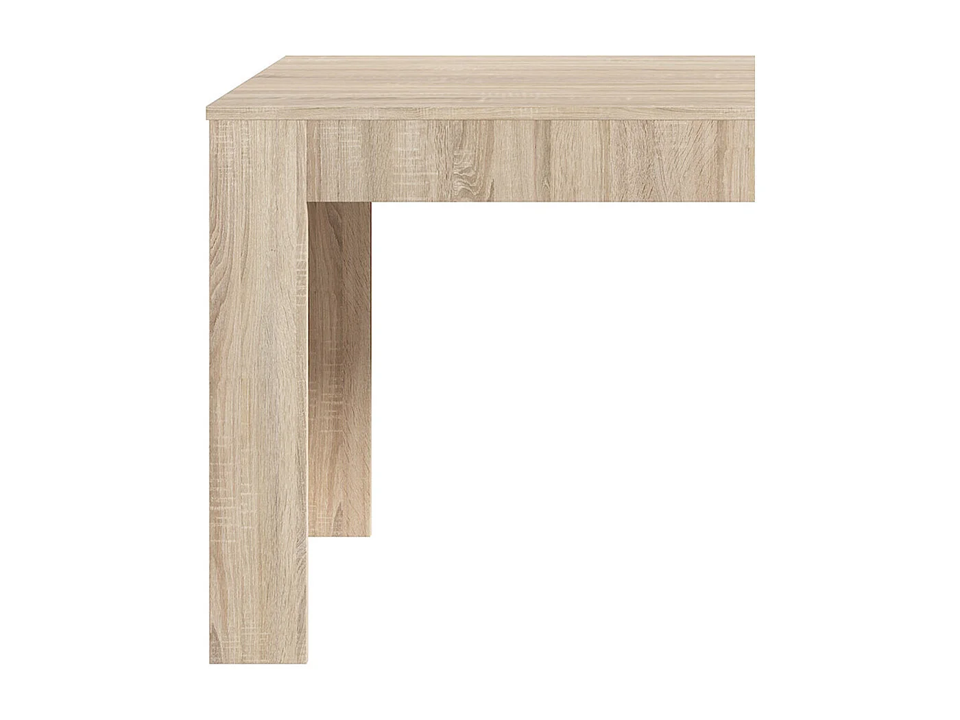 Mesa de comedor de 75x80x140 cm en aglomerado con patas en forma de L color cambrian Uki