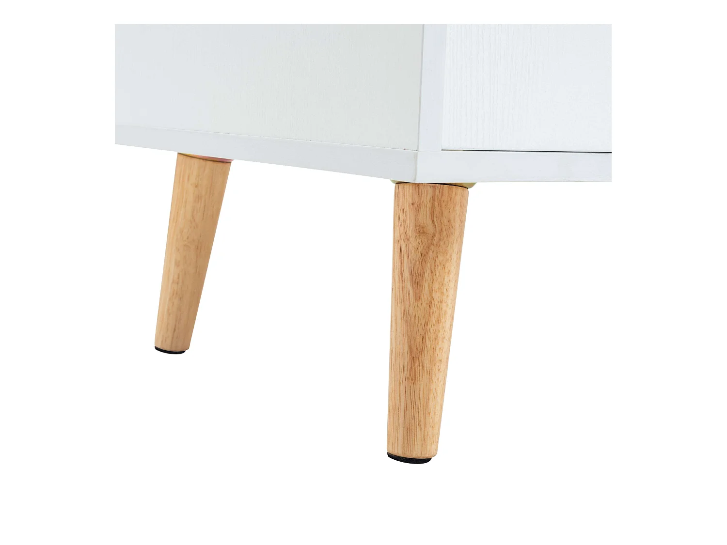 Móvel TV Anzio 2 Portas 1 Prateleira Pinho Branco Pés Melamina 140 cm