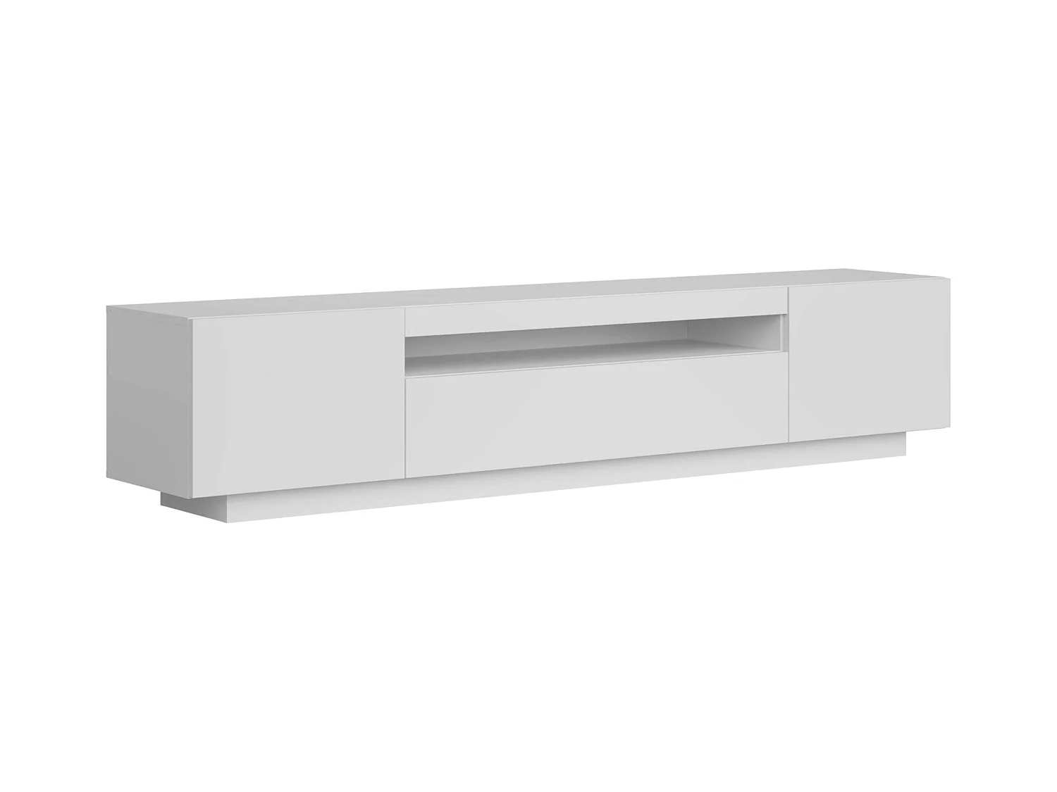 Mueble TV Sami Salón Contemporáneo Blanco 1C 2P 1 Hueco 200x42x37cm