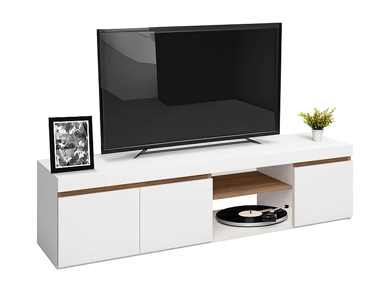 Mesa TV, Blanco Mate y Naturale, Mediano