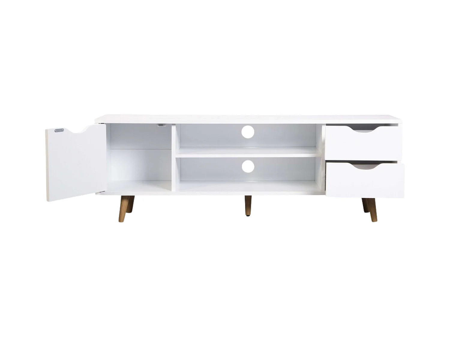 Meuble TV blanc Fiano, 120x41x28 cm