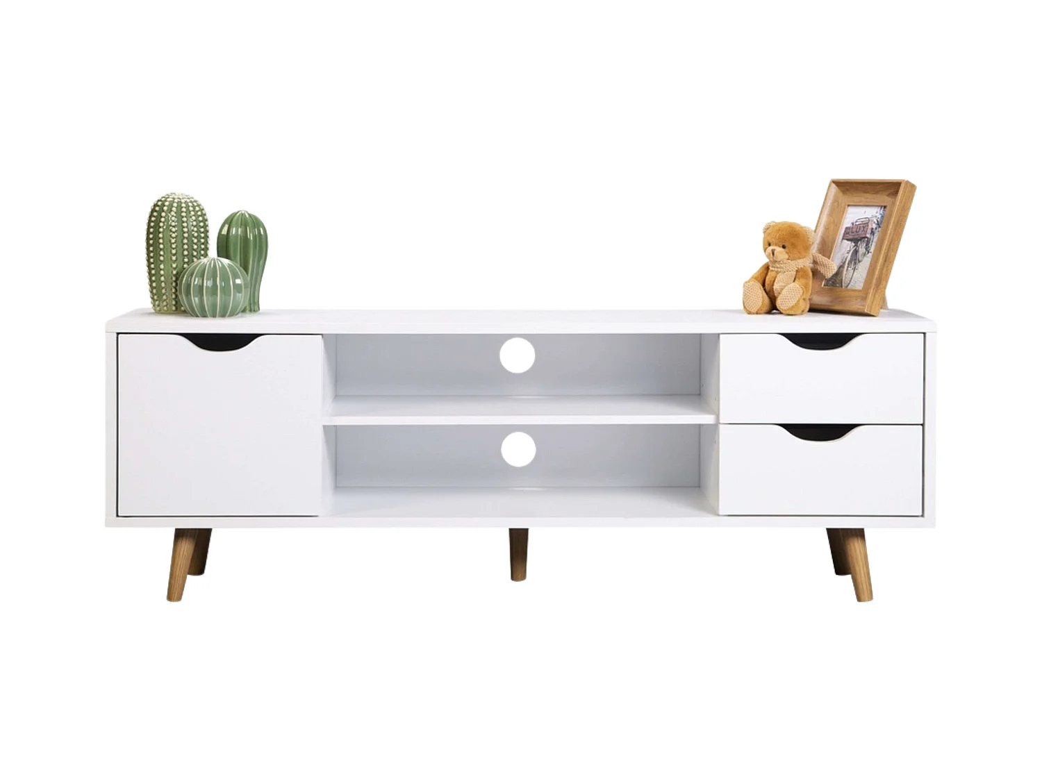 Meuble TV blanc Fiano, 120x41x28 cm