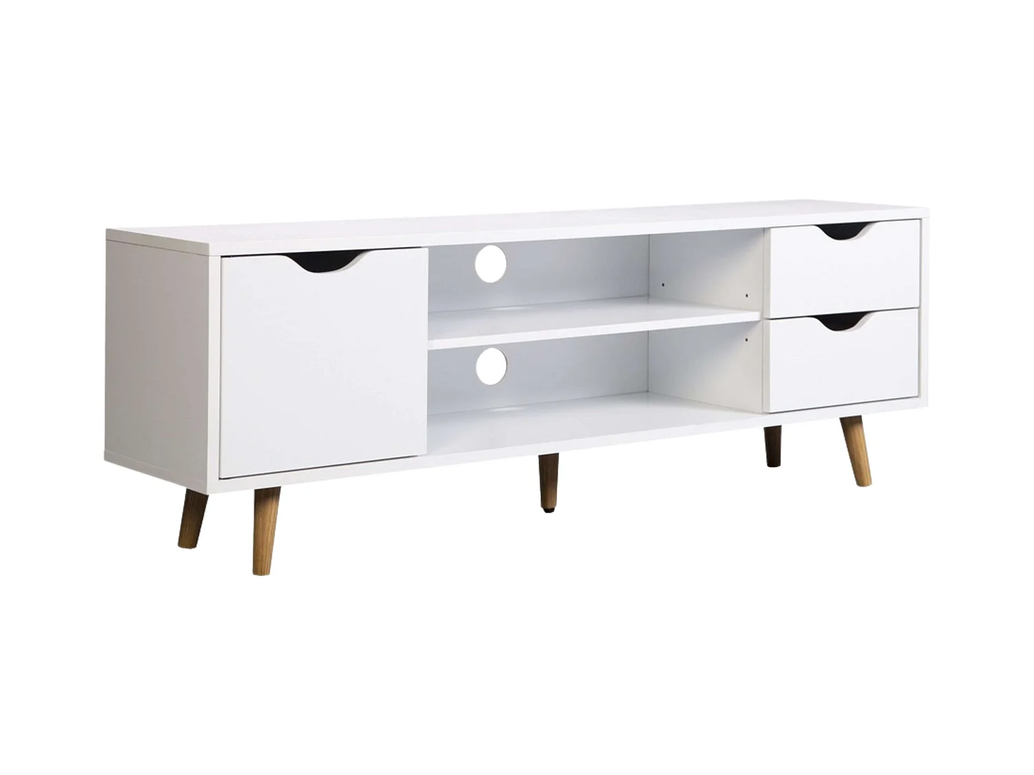 Meuble TV blanc Fiano, 120x41x28 cm