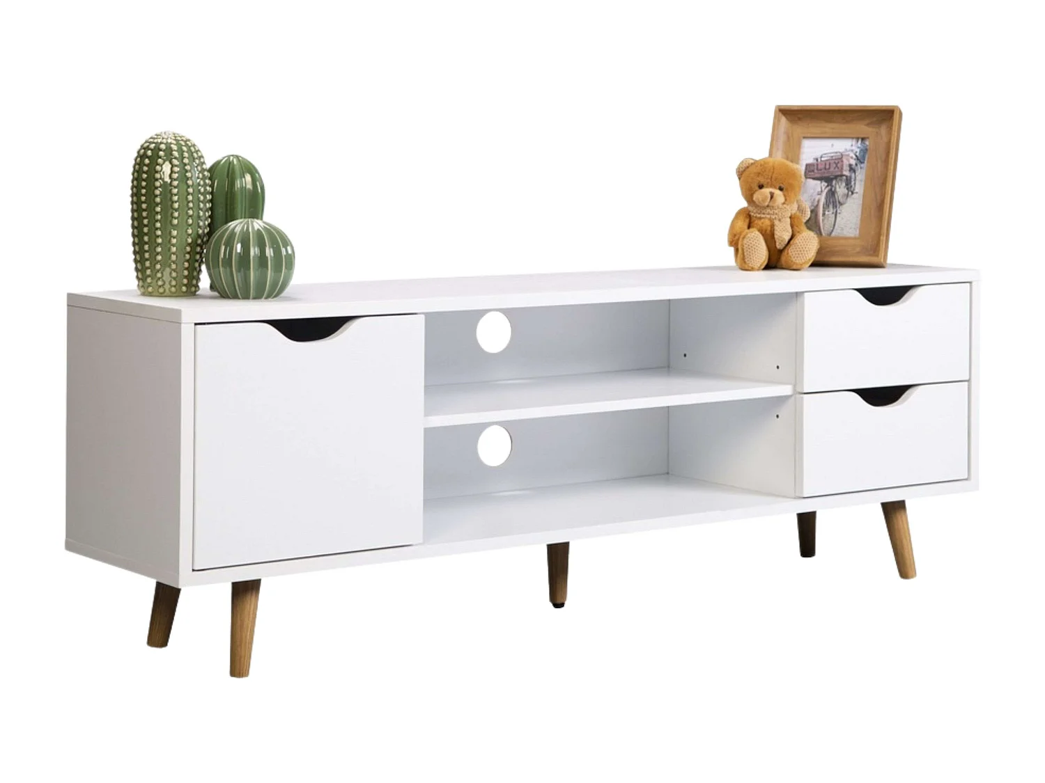 Mueble TV Fiano blanco, 120x41x28 cm