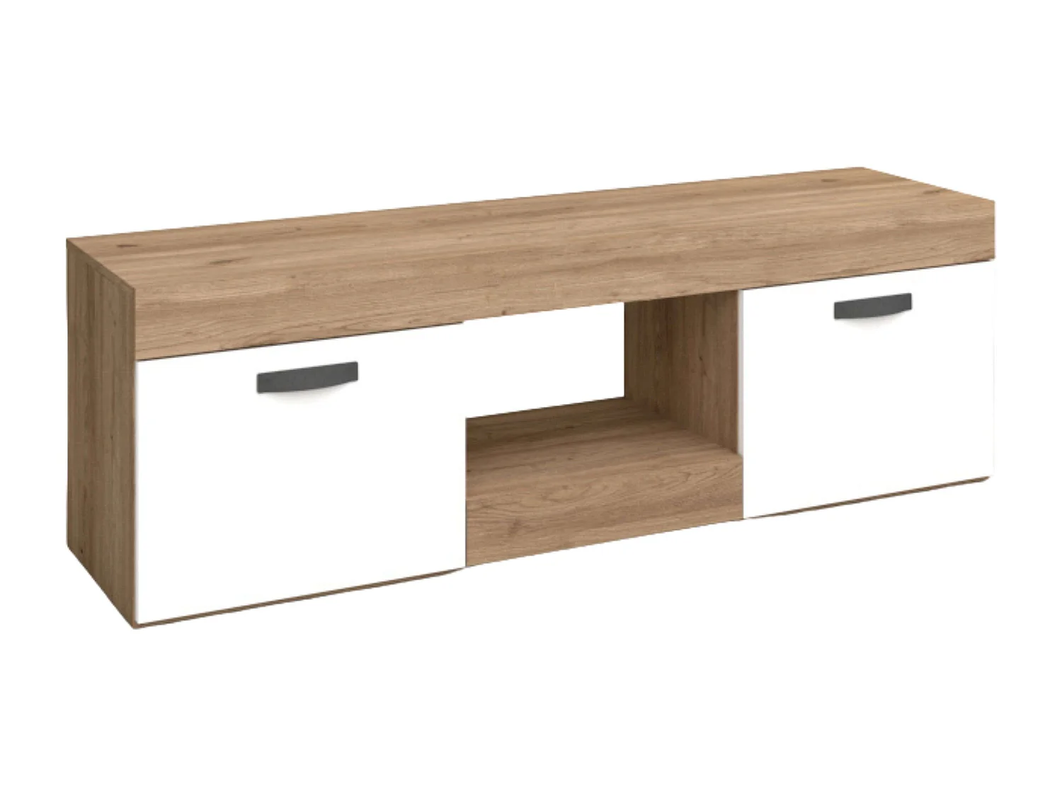 Mesa de TV Argos 2 Branco Natural 2 Portas Sala de Jantar Moderna 49x150x40 cm