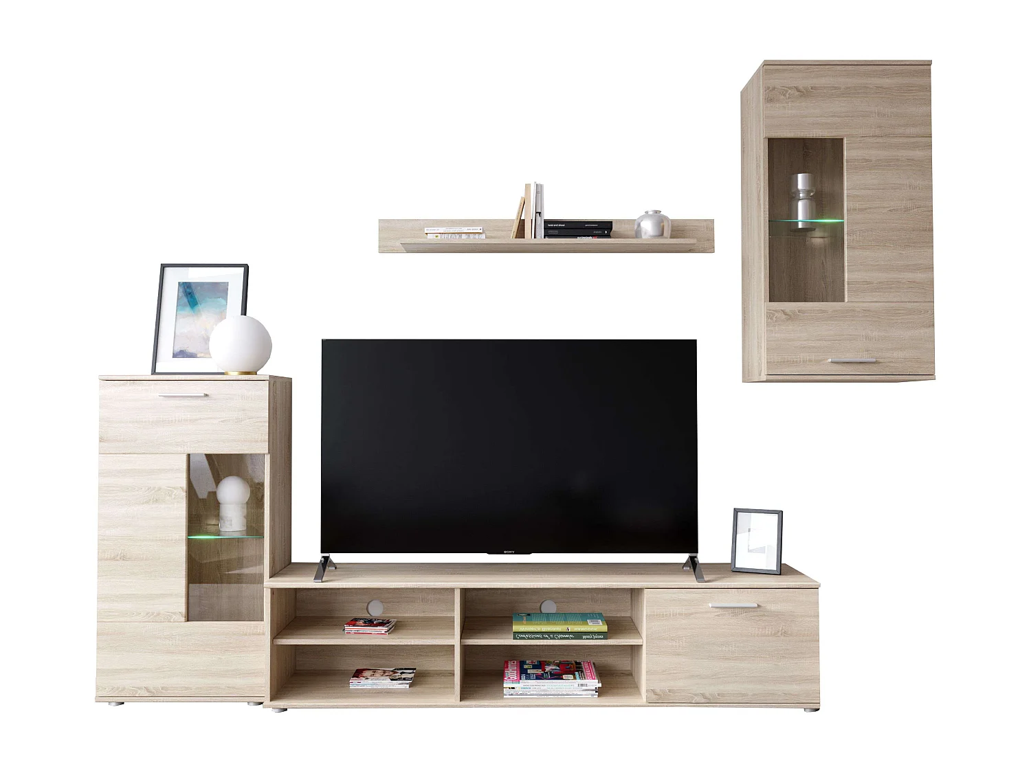 Mueble Salón Color Roble Sonoma 230x38,3 cm Moderno