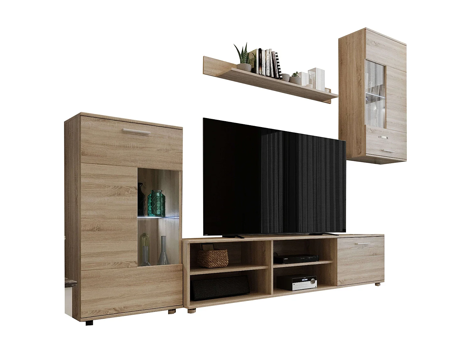Mueble Salón Color Roble Sonoma 230x38,3 cm Moderno