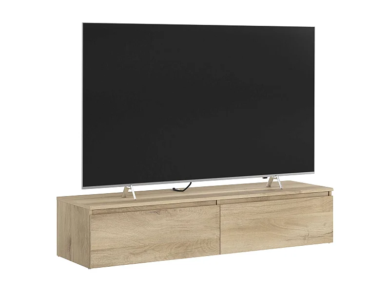 Mueble TV suspendido Erebus roble Kronberg melamina 138x29x40 cm