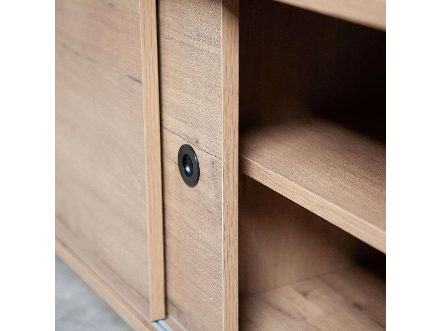 Mesa TV Kamet 2 Puertas Correderas Roble Gold Industrial 52x160x40 cm