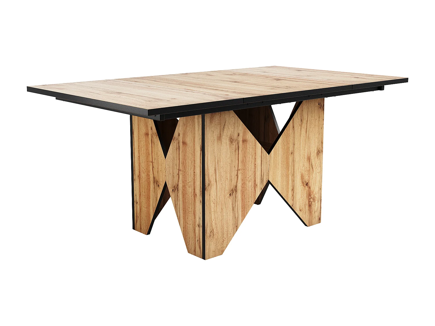 Table à manger 138.5 x 80 x 75 cm  4 a 6 personnes - pieds en bois - marron