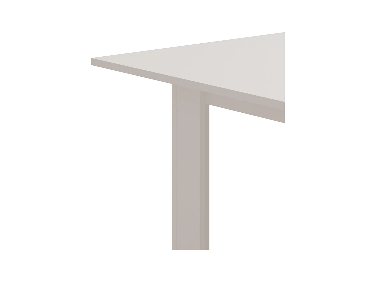 Mesa de comedor extensible de 75x80x140-180 cm con patas en forma de L en color blanco Uki