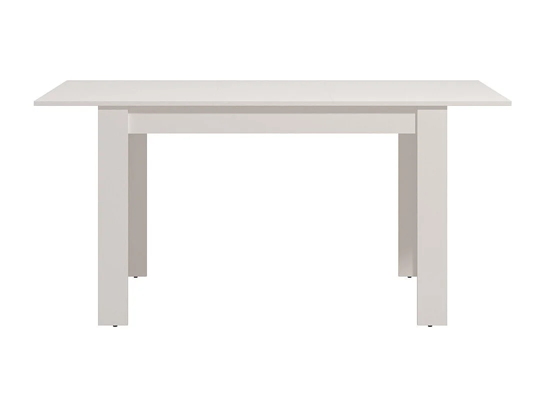 Mesa de comedor extensible de 75x80x140-180 cm con patas en forma de L en color blanco Uki