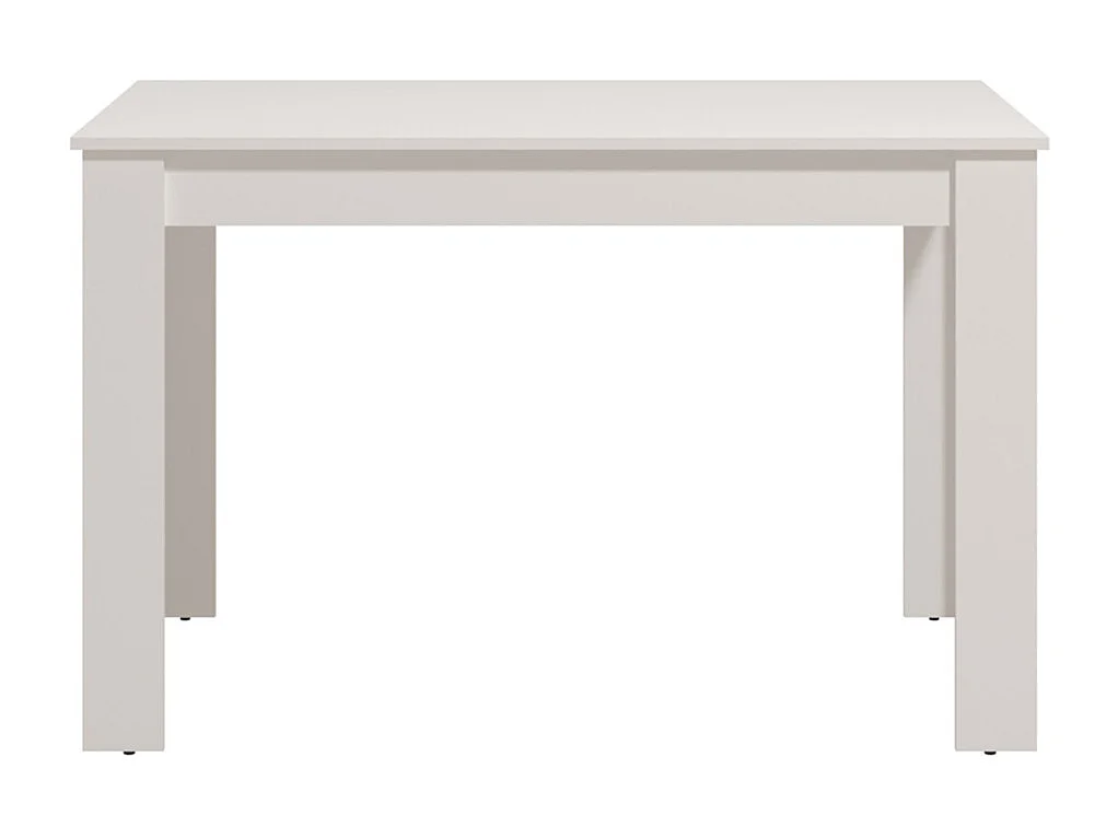 Mesa de comedor extensible de 75x80x140-180 cm con patas en forma de L en color blanco Uki